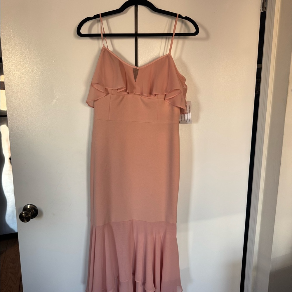 Aidan by Aidan Mattox Soft Pink High Low Dress